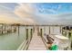 Waterfront dock, featuring a long dock and calm water at 620 Bayway Blvd # 1, Clearwater, FL 33767