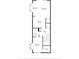 Detailed floor plan of second floor featuring living room, kitchen, dining area, and bedroom at 620 Bayway Blvd # 1, Clearwater, FL 33767