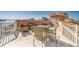 Expansive outdoor patio with wicker seating and beautiful views of the harbor and marina at 620 Bayway Blvd # 1, Clearwater, FL 33767
