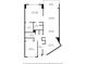 Detailed floor plan of the condo showing the layout of the living room, kitchen, bedrooms, and bathrooms at 700 Beach Ne Dr # 803, St Petersburg, FL 33701