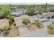 Aerial view of a single-Gathering home in a suburban neighborhood with mature trees and well-maintained surroundings at 8907 Pandora Ln, Port Richey, FL 34668