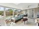 Bright sunroom with backyard view, perfect for entertaining or relaxation at 8907 Pandora Ln, Port Richey, FL 34668