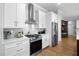 Well-equipped kitchen with stainless steel appliances, white cabinets, and modern gas range at 2207 Climbing Ivy Dr, Tampa, FL 33618