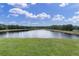 Scenic view of the pond offers a picturesque and tranquil view at 10911 Rockledge View Dr, Riverview, FL 33579