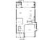 Detailed floor plan showcasing an open-concept living area, kitchen, lanai, and garage layout for single-Gathering home design at 119 Huron Ave, Tampa, FL 33606