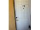 Unit 19's white front door provides private entrance to the condo at 1301 S Hercules Ave # 19, Clearwater, FL 33764
