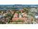 Aerial view of waterfront townhomes nestled near the Intracoastal Waterway, offering scenic views at 14506 Alejo Ct, Seminole, FL 33776