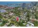 An aerial view shows a property that is conveniently located near downtown and bay access at 146 8Th Ne Ave, St Petersburg, FL 33701