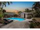 Private backyard featuring a pool, spa, a quaint pool house, and ample seating at 146 8Th Ne Ave, St Petersburg, FL 33701