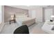 Bedroom showcasing a cozy bed, stylish decor, and a workspace, ideal for relaxation and productivity at 17737 Everlong Dr, Land O Lakes, FL 34638