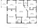 Detailed floorplan showcasing layout including bedrooms, bathrooms, living room and kitchen at 19496 Wildwood Dr, Brooksville, FL 34601