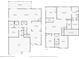 Detailed floorplan showcasing the layout of the home, including room dimensions and key features on both floors at 2387 Bartolo Dr, Land O Lakes, FL 34639