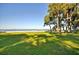 Expansive green lawn with palm trees, a view of the bay, and distant city skyline at 6904 S Macdill Ave # 1, Tampa, FL 33611