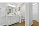Beautiful bathroom featuring a new vanity, towel rack, and tile floor at 7023 Montauk Point Xing, Bradenton, FL 34212