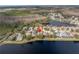 An aerial view showcasing the property in its lovely waterfront community at 10506 Sky Flower Ct, Land O Lakes, FL 34638