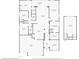 Detailed floor plan showcasing the layout of the home, including room dimensions, and the locations of key features at 10506 Sky Flower Ct, Land O Lakes, FL 34638
