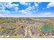 Lovely aerial view of home in a Gathering-friendly neighborhood near a large community pool at 10998 Gable Dig Loop, San Antonio, FL 33576