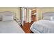 Bright bedroom features hardwood floors, and closet and is a cozy retreat within the home at 1111 32Nd N St, St Petersburg, FL 33713