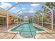 Sparkling pool with screened enclosure and brick paver patio, perfect for outdoor relaxation and entertaining at 1141 80Th Street S Ct, St Petersburg, FL 33707