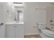 Bathroom featuring a single sink vanity, a toilet, and a bath tub at 11611 Mango Ridge Blvd, Seffner, FL 33584