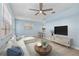 Comfortable living room showcasing stylish furniture and new flooring at 12400 Park Blvd # 210, Seminole, FL 33772