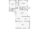 Detailed floor plan showing the layout of the home, including the bedroom, bathroom, living room, dining room, and garage at 12700 5Th Isle, Hudson, FL 34667