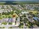 Excellent location is marked with red pin, close to community pool, open spaces, tree-lined streets and park at 14204 Barrington Stowers Dr, Lithia, FL 33547