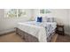 Bright bedroom with dual windows, a comfy bed with decorative pillows, and a stylish bedside table with a lamp at 14330 Oliver St, Largo, FL 33774