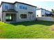Green backyard with a covered patio, providing ample space for outdoor activities and relaxation at 19314 Long Lake Ranch Blvd, Lutz, FL 33558