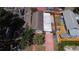 Aerial view of the home showing a red driveway and patio at 342 N 40Th N St, St Petersburg, FL 33713