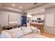Open floor plan featuring a bright living space and a modern kitchen with a breakfast bar at 4221 W Spruce St # 2422, Tampa, FL 33607