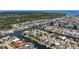 Stunning aerial shot highlighting waterfront properties and canal network at 4920 Pelican Dr, New Port Richey, FL 34652