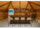 Unique indoor bar area with custom shelving, comfortable seating, and a relaxing atmosphere at 5818 Cruiser Way, Tampa, FL 33615