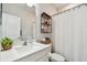 Well-lit bathroom featuring modern sink and vanity, complemented by stylish decor and fixtures at 612 Ozona Village Dr, Palm Harbor, FL 34683