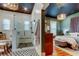 Primary bathroom boasts modern shower, dual closets, and views into the Primary bedroom at 6341 Discovery Ln, Land O Lakes, FL 34638