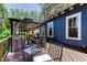 Relaxing outdoor living space featuring a gazebo on a wooden deck at 6341 Discovery Ln, Land O Lakes, FL 34638