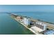 Scenic aerial view of the coastline and building at 7200 Sunshine Skyway S Ln # 4B, St Petersburg, FL 33711