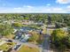 An aerial view shows how this neighborhood is interwoven with canals, providing waterfront access and beautiful scenery at 7325 Calder Dr, New Port Richey, FL 34653