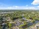 Scenic aerial view of a residential area highlighting waterfront properties, mature trees, and well-maintained streets for community appeal at 7325 Calder Dr, New Port Richey, FL 34653