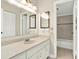 A lovely bathroom with a step-in shower and a vanity that offers ample storage at 8520 Woodall Ct, Tampa, FL 33615
