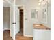 A convenient bathroom with a shower and vanity that offers ample storage at 8520 Woodall Ct, Tampa, FL 33615