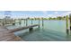 The deeded boat slip is 28 feet long at 9425 Blind Pass Rd # 802, St Pete Beach, FL 33706