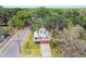 Aerial shot showcases the home's roof, landscaping and proximity to the road at 10011 N Annette Ave, Tampa, FL 33612