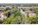 Aerial view of a residential neighborhood with mature trees and easy access to a major highway at 10011 N Annette Ave, Tampa, FL 33612