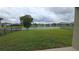 Expansive backyard featuring lush green lawn, mature tree, and scenic water views at 11839 Cross Vine Dr, Riverview, FL 33579