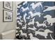 Bathroom featuring a shower with a novelty dachshund shower curtain at 14319 Rolling Dune Rd, Lithia, FL 33547
