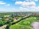 Scenic view of a golf course community and waterfront condominiums on a sunny day at 14820 Rue De Bayonne # 208, Clearwater, FL 33762