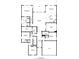 Detailed floor plan showcasing the layout of the home's bedrooms, bathrooms, kitchen, and living areas at 1723 Whitewillow Dr, Wesley Chapel, FL 33543