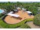 Community playground with swings and covered play structures at 1723 Whitewillow Dr, Wesley Chapel, FL 33543