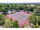 Aerial view of two well-maintained community tennis courts at 1723 Whitewillow Dr, Wesley Chapel, FL 33543